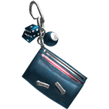 Blue Chrome Wallet & Y2K Keychains