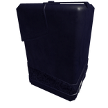 Blue classic leather trench coat left arm (PBR)