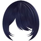 Blue Cozy Side Swept Bangs