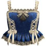 Blue Cream Lace Corset Top