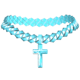 blue cross chain neckalce