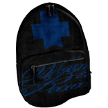 Blue Cross Denim Backpack