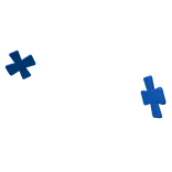 Blue Cross Hairclips