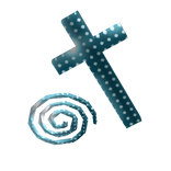 Blue Cross Scene Hairpin