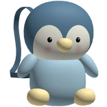 Blue Cute Penguin Plushie Backpack [3.0]