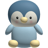 Blue Cute Penguin Plushie Backpack