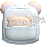 ♡ : blue cutecore silly bubbly bear backpack