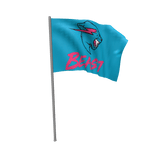 Blue cyan social media flag