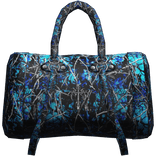 Blue Cyber Grunge Emo Luxury Handheld Duffel Bag