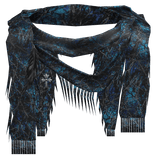 Blue Cyber Layered Esoteric Neck Scarves