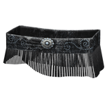 Blue Denim Vintage Fringe Waist Wrap Belt