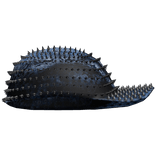 Blue Distressed Sideways Spiked Cap