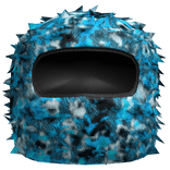 blue distressed ski mask