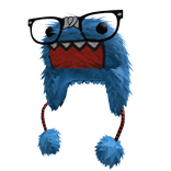 Blue Domo Beast Bear Scene / Emo Ushanka