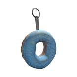 Blue Donut Keychain