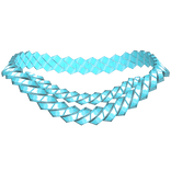 blue double chain necklace