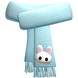 blue easter bunny scarf