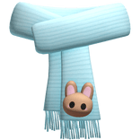 blue easter bunny scarf
