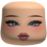 Blue Eyed Makeup W/ Sparkly Eyeshadow (Cheeks)