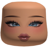 Blue Eyed Makeup W/ Sparkly Eyeshadow (Cheeks)