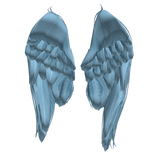 Blue Fallen Angel Resting Wings