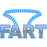blue fart chain necklace