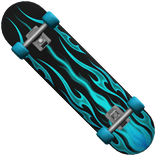 Blue Fire Skateboard 