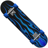 Blue Fire Skateboard 