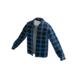 Blue Flannel Shirt w/ Dogtag