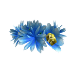 Blue Flower Floral Crown For Spring Fairy Picnic