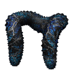 Blue Fluffy Camo Boa