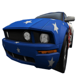 Blue Ford Mustang GT