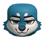 Blue Furry Wolf Dog