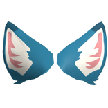 Blue Furry Wolf Dog Ears