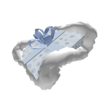 blue gift hat with tinsel