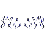 Blue Glitched Spiky Aura Top