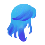 Blue Gradient Short Straight Party Popstar Hair