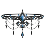 Blue Halloween Gemstone Choker