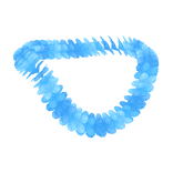 Blue Hawaiian Lei Necklace