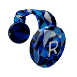 Blue Headphone Sparkle Time