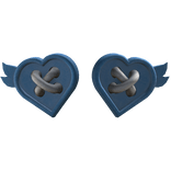 Blue Heart Button Eyes