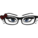 Blue Hello Kitty Black Frame