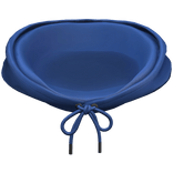 Blue Hoodie Hood Tied Oversized Y2K Basic 1.0 Neck