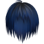 Blue Japanese Vkei Messy Unkept Scene Hair