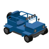 Blue Jeep Cartoony 4x4 Car Wagon