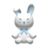 blue jirai kei pastel goth cute bunny back plush