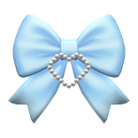blue jirai kei pastel goth front bow tie ribbon
