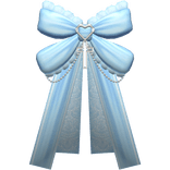blue jirai kei pastel kawaii cute front bow ribbon