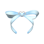 blue jirai kei pastel kawaii goth front bow ribbon