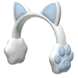Blue Kawaii Cat Earmuffs 